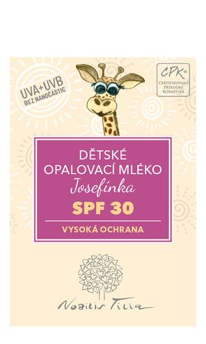 Dětské opalovací mléko Josefínka SPF 30 3 ml - vzorek sáček